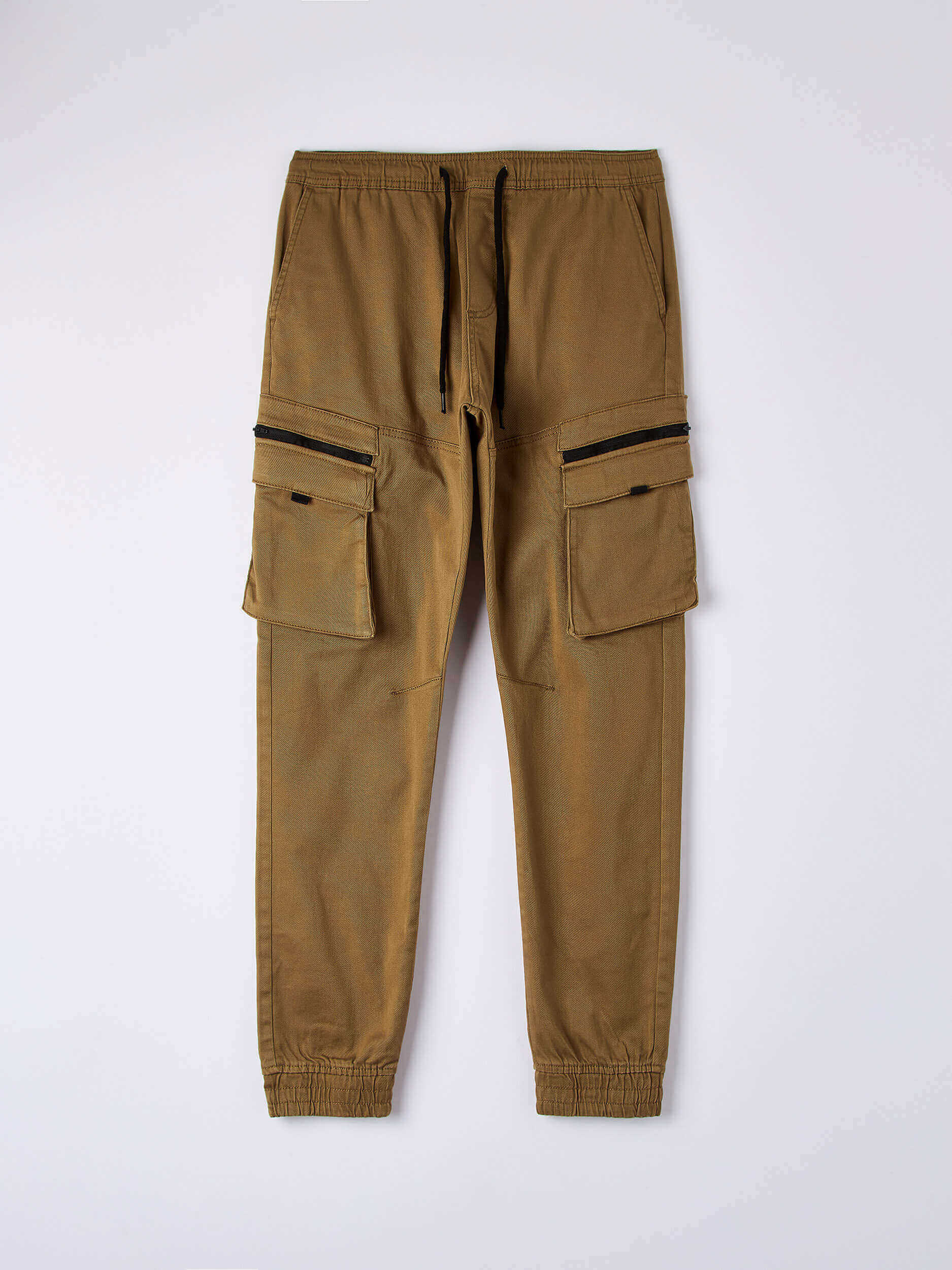 Beige Cargo trousers with zip detailing - Buy Online | Terranova