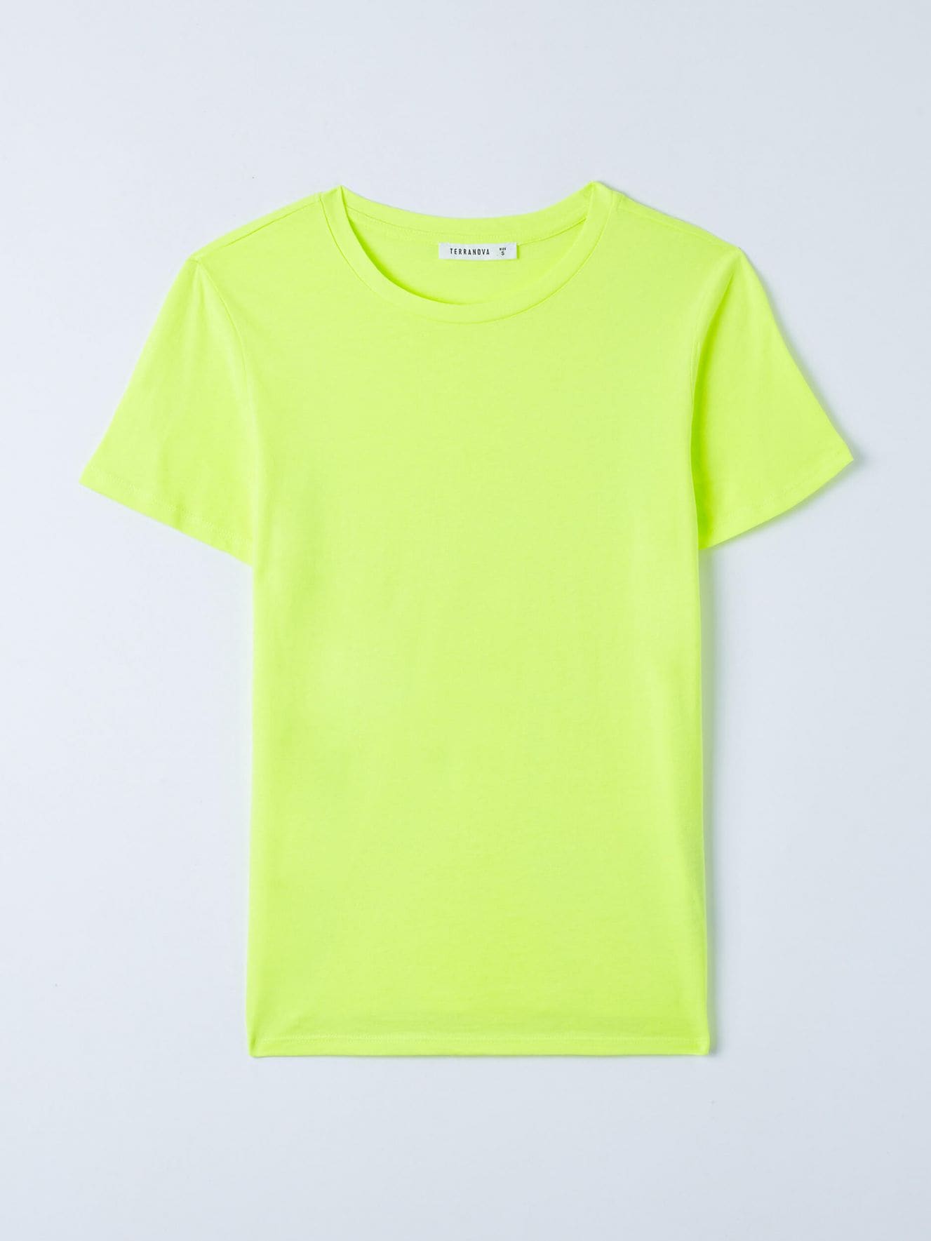 spreiding hoekpunt Pekkadillo Yellow fluo Basic crew neck T-shirt - Buy Online | Terranova