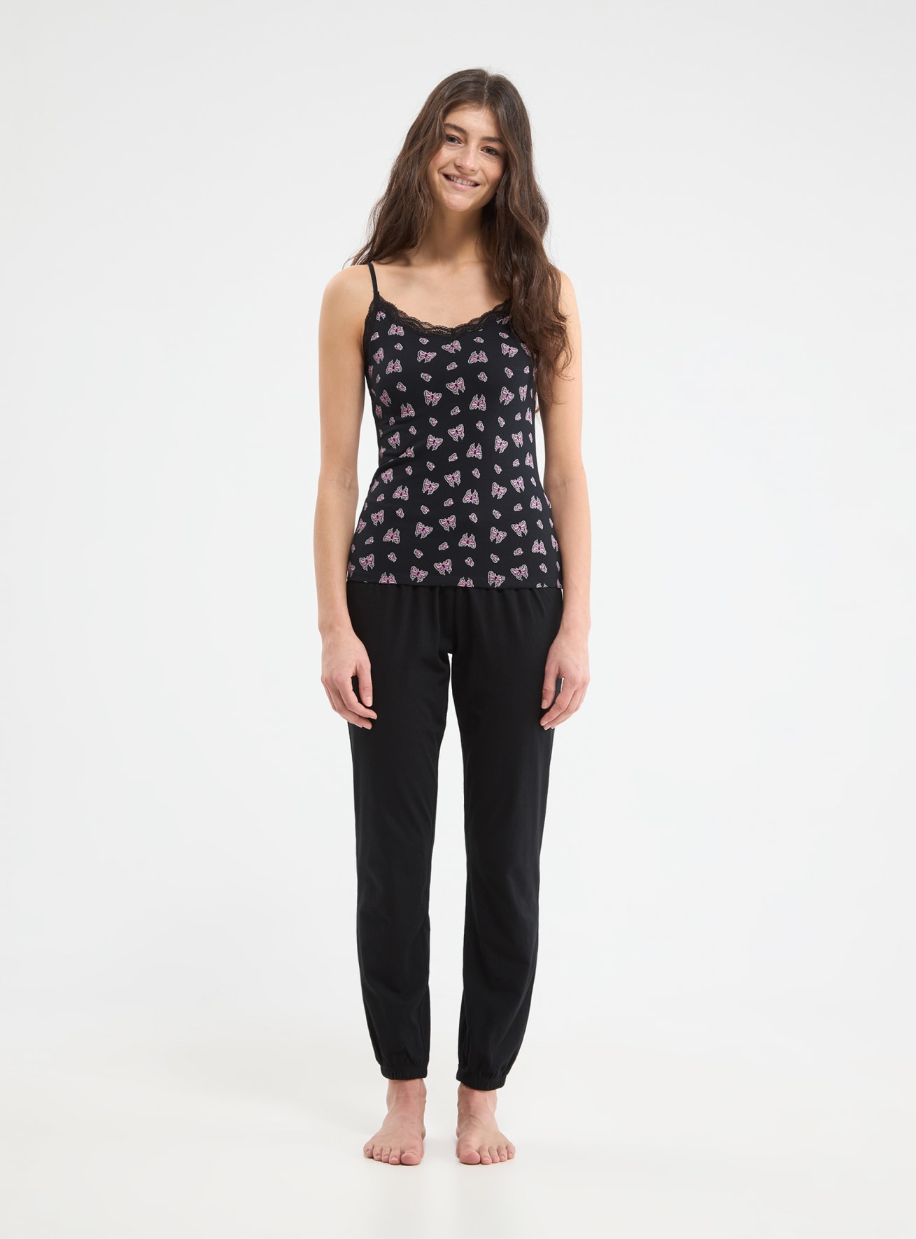 Black Plain pyjama bottoms - Buy Online