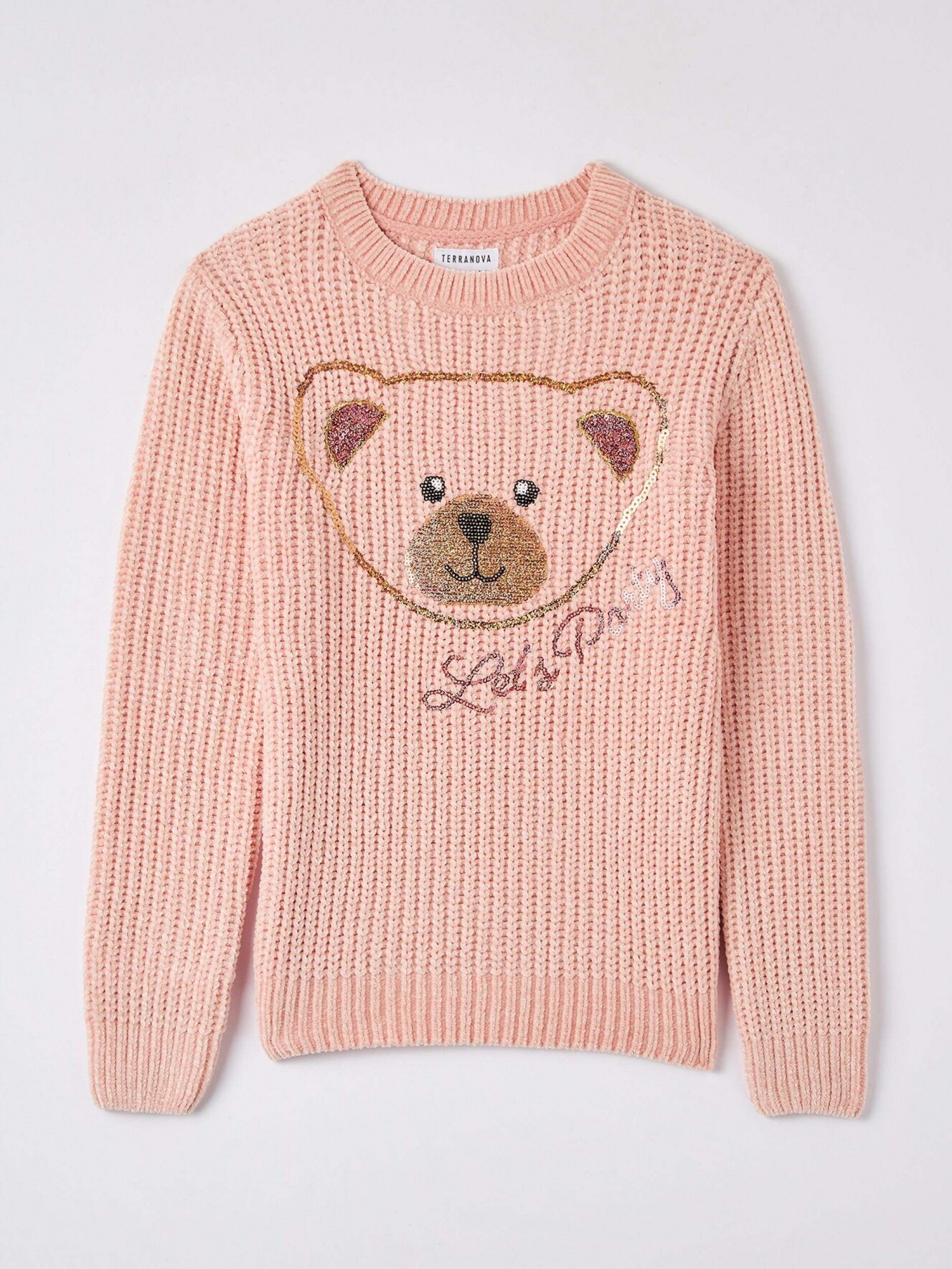 Maglia con stampa orso luccicante Rosa chiaro - Acquista Online