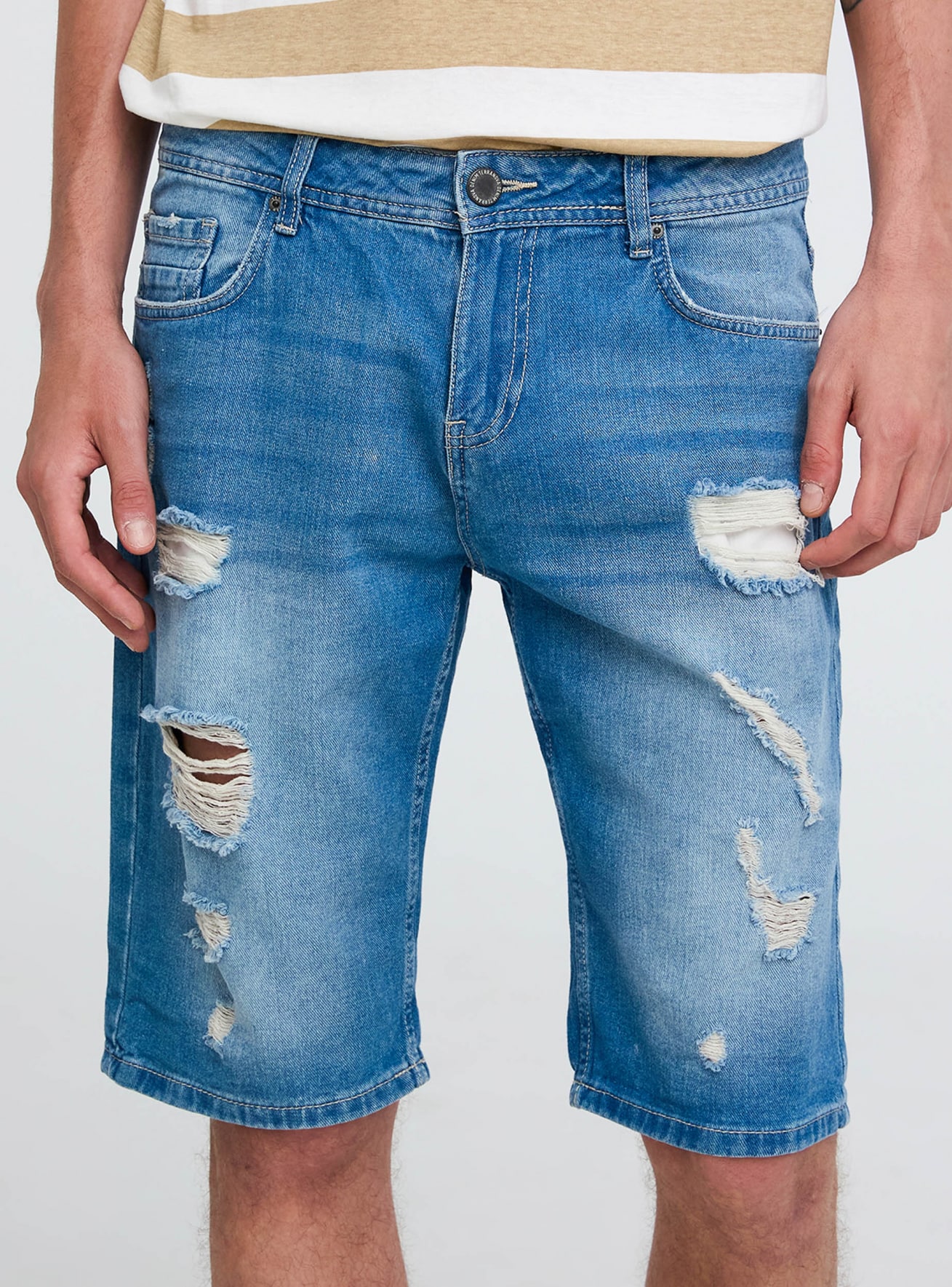 Pantalone Jeans Corto Uomo Terranova