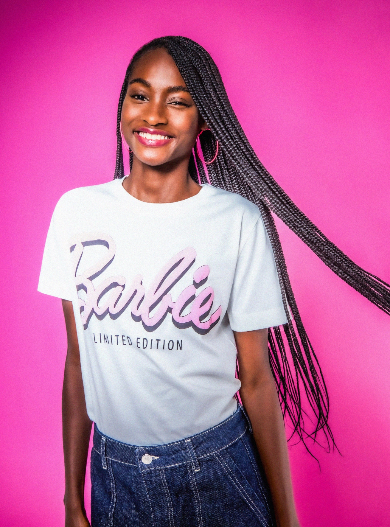 T-shirt oversize scritta Barbie® Bianco ottico - Acquista Online