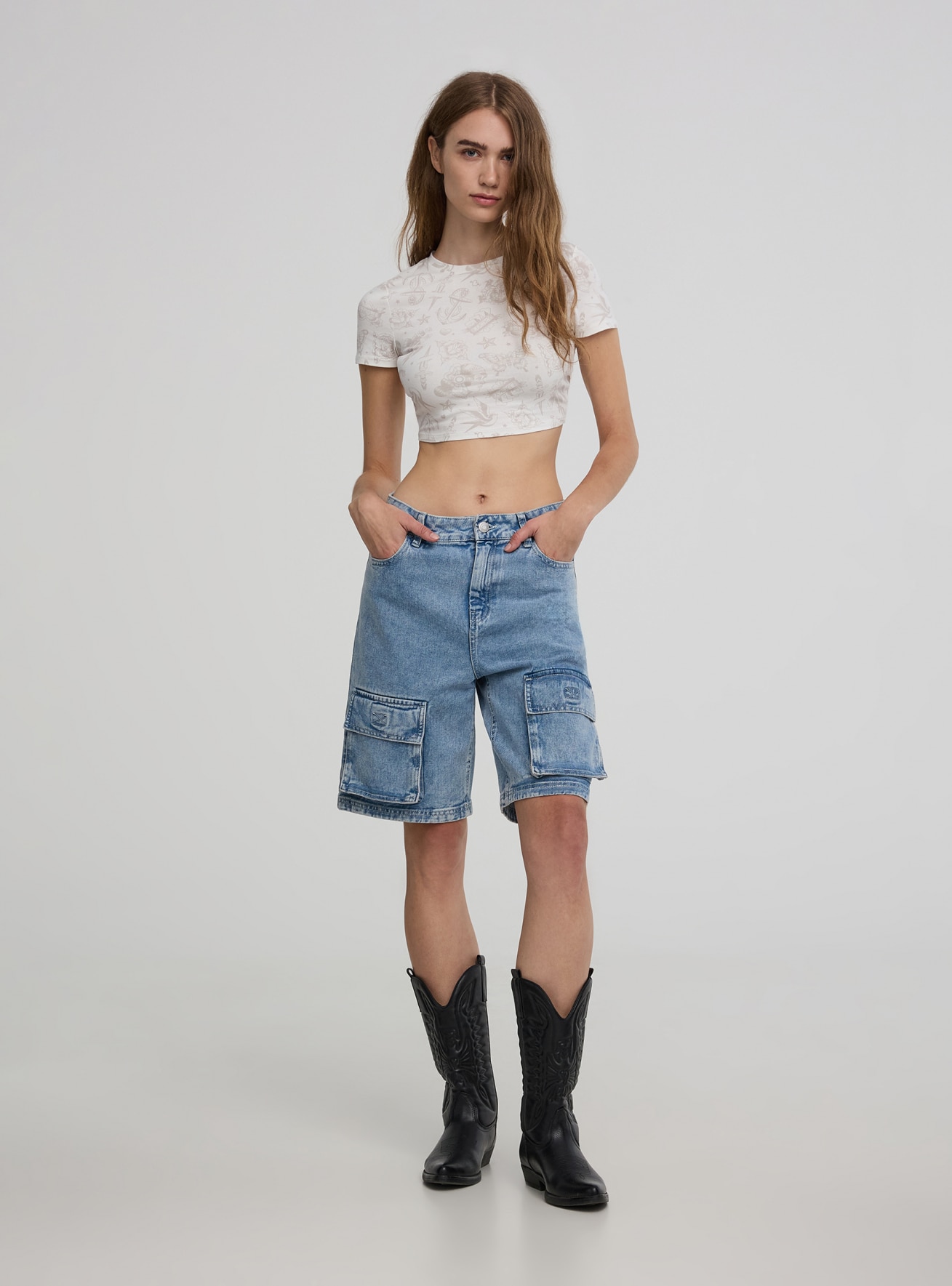 Short pants jeans Woman Terranova