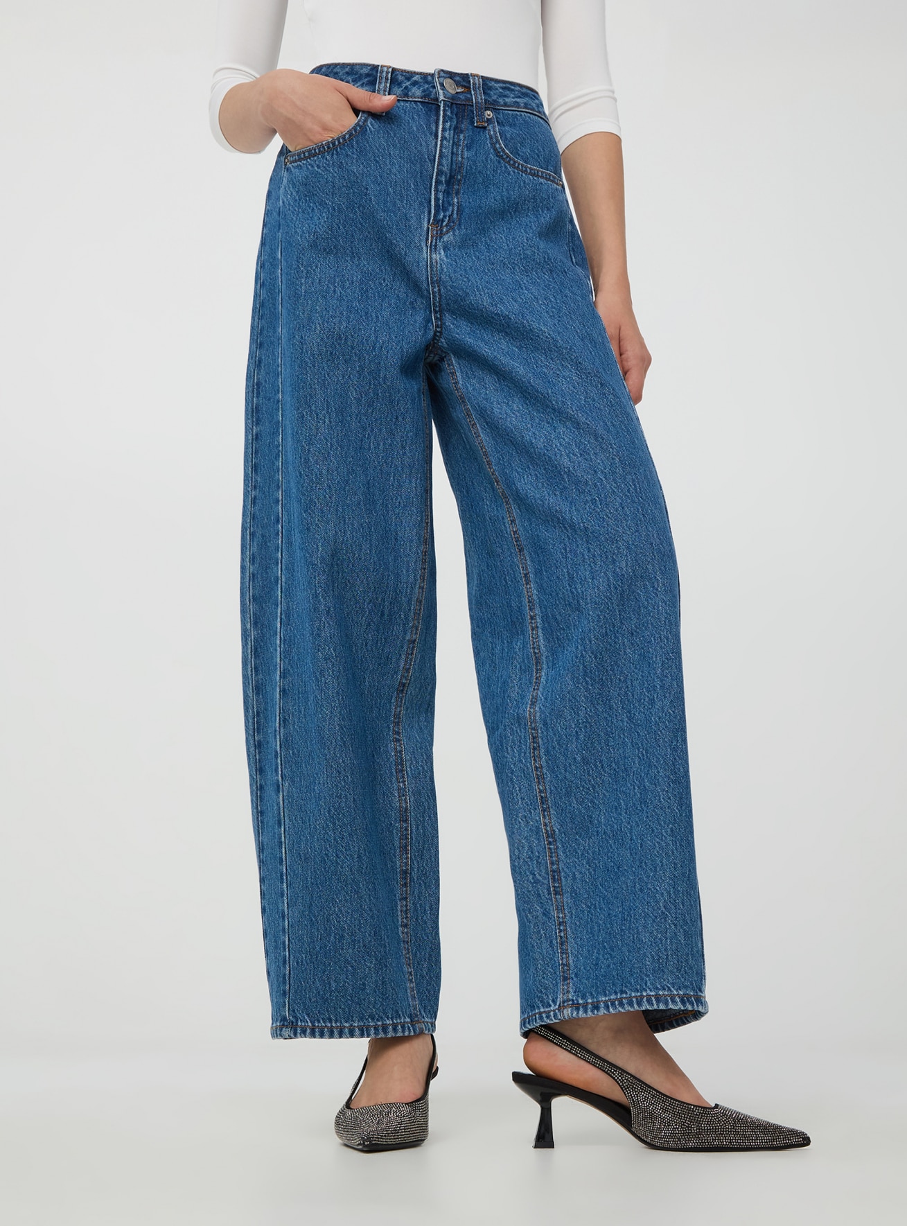 Pantalone Jeans Lungo Damen Terranova