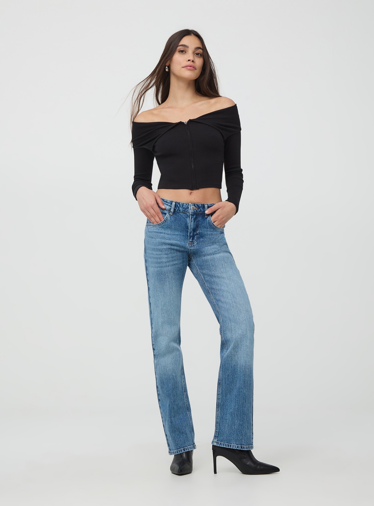 Pantalone Jeans Lungo Damen Terranova