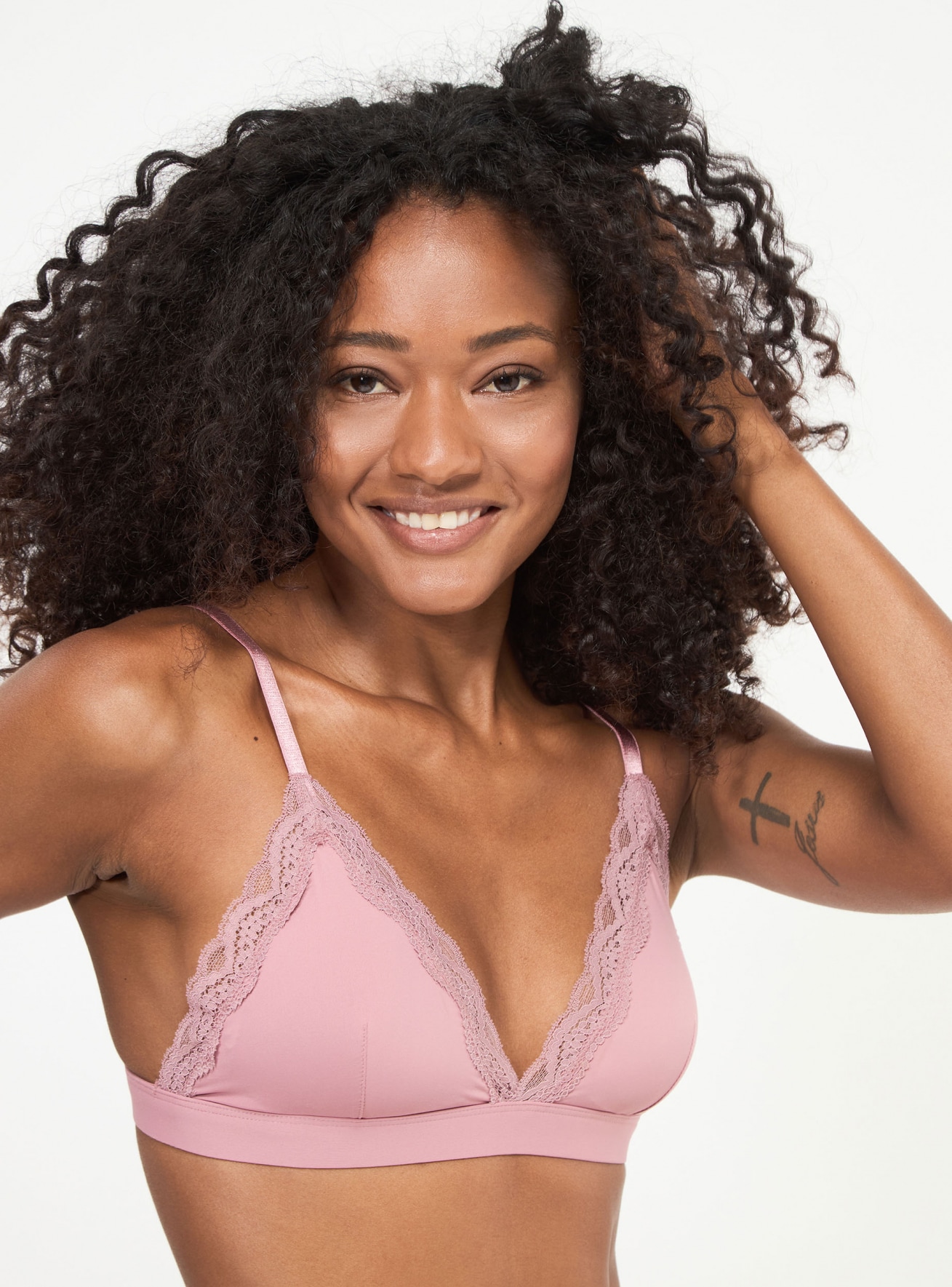 All Lace Wire Bra Pink