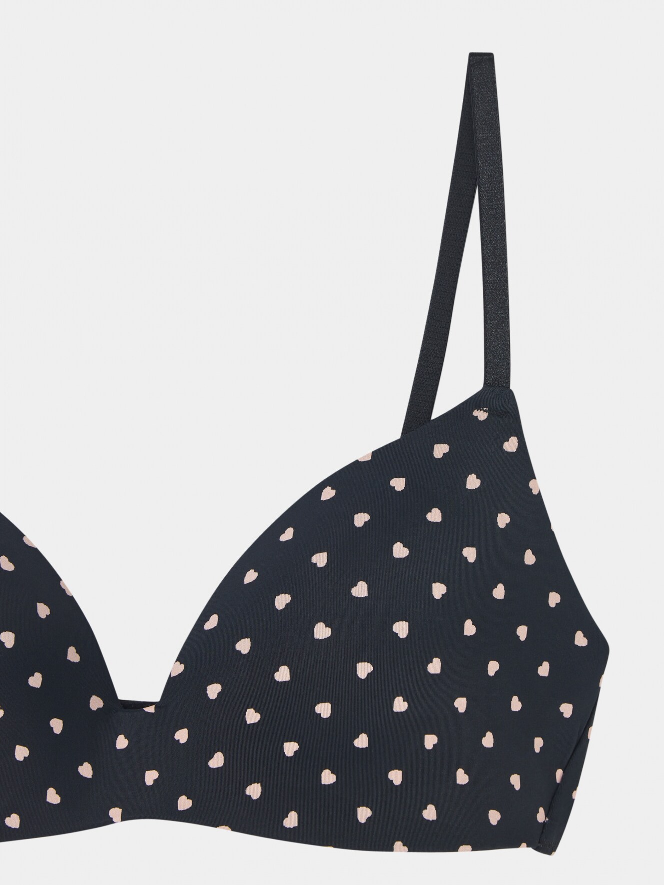 Var black Push-up bra with polka dot pattern - Buy Online