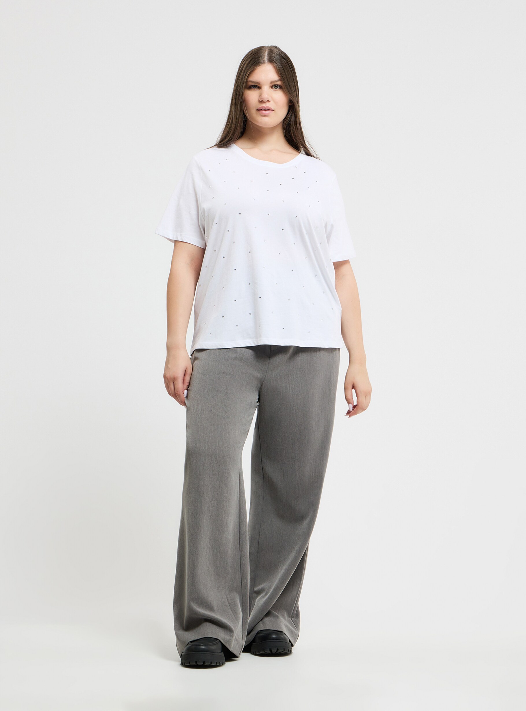 Trouser Pants In Plus Size - Optic White