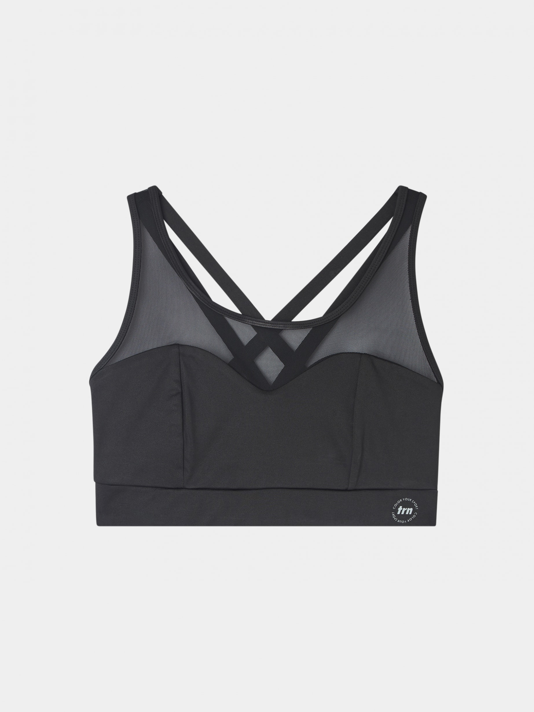 Black Bra top with transparent inserts - Buy Online