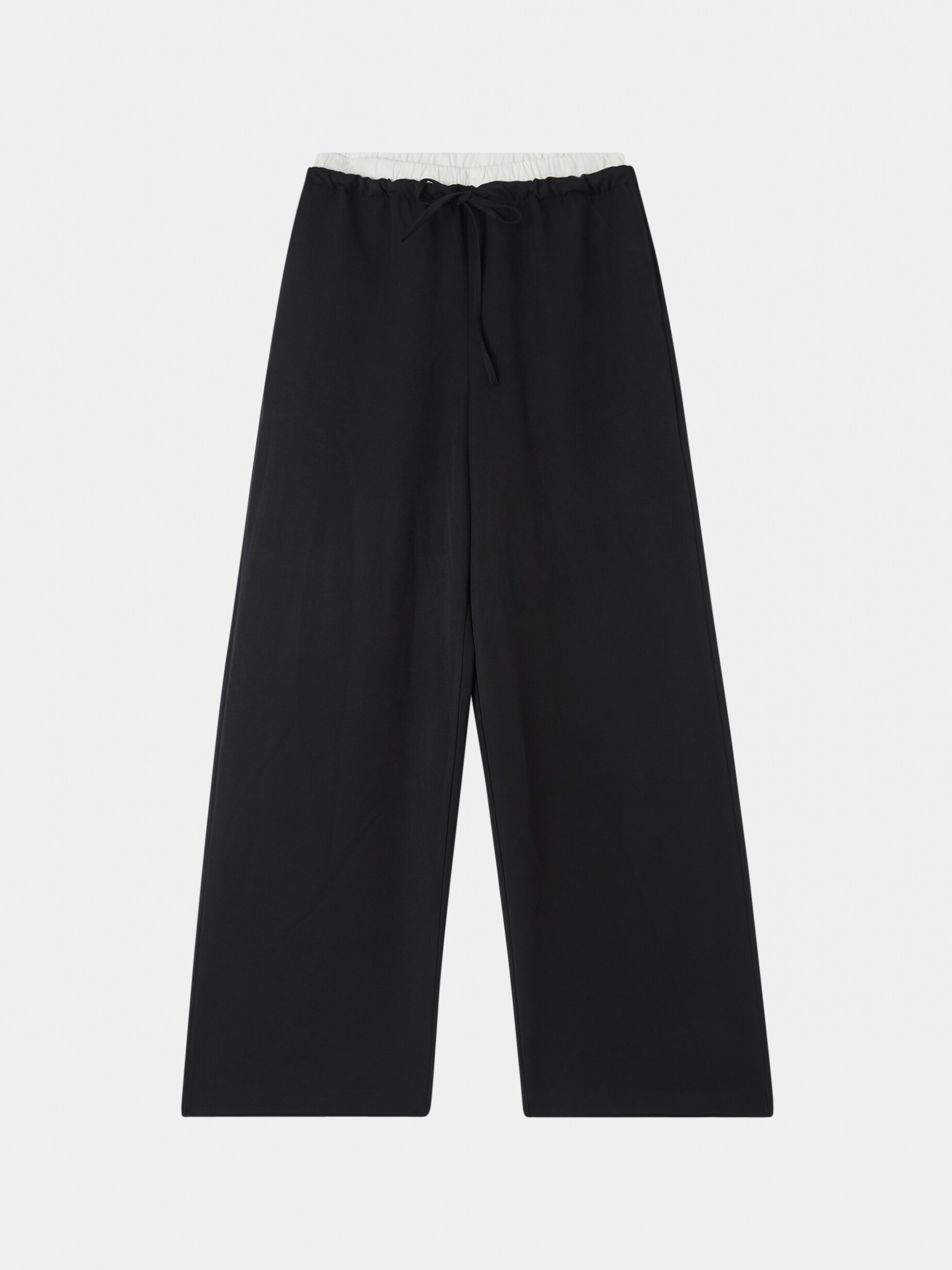 Black Wide-leg trousers with integrated boxer shorts - Buy Online