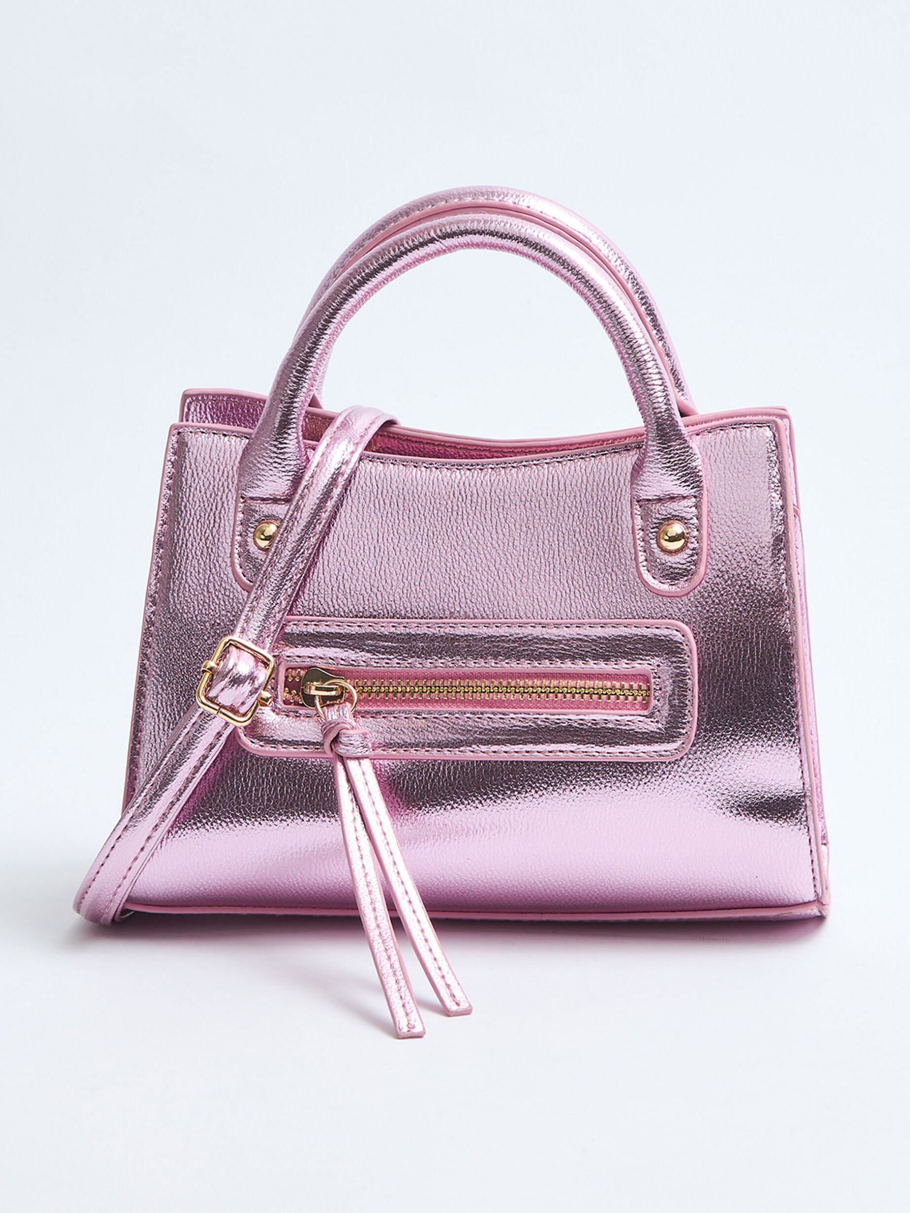 Pink bubble Laminated imitation leather bag with zip - Buy Online |  Terranova