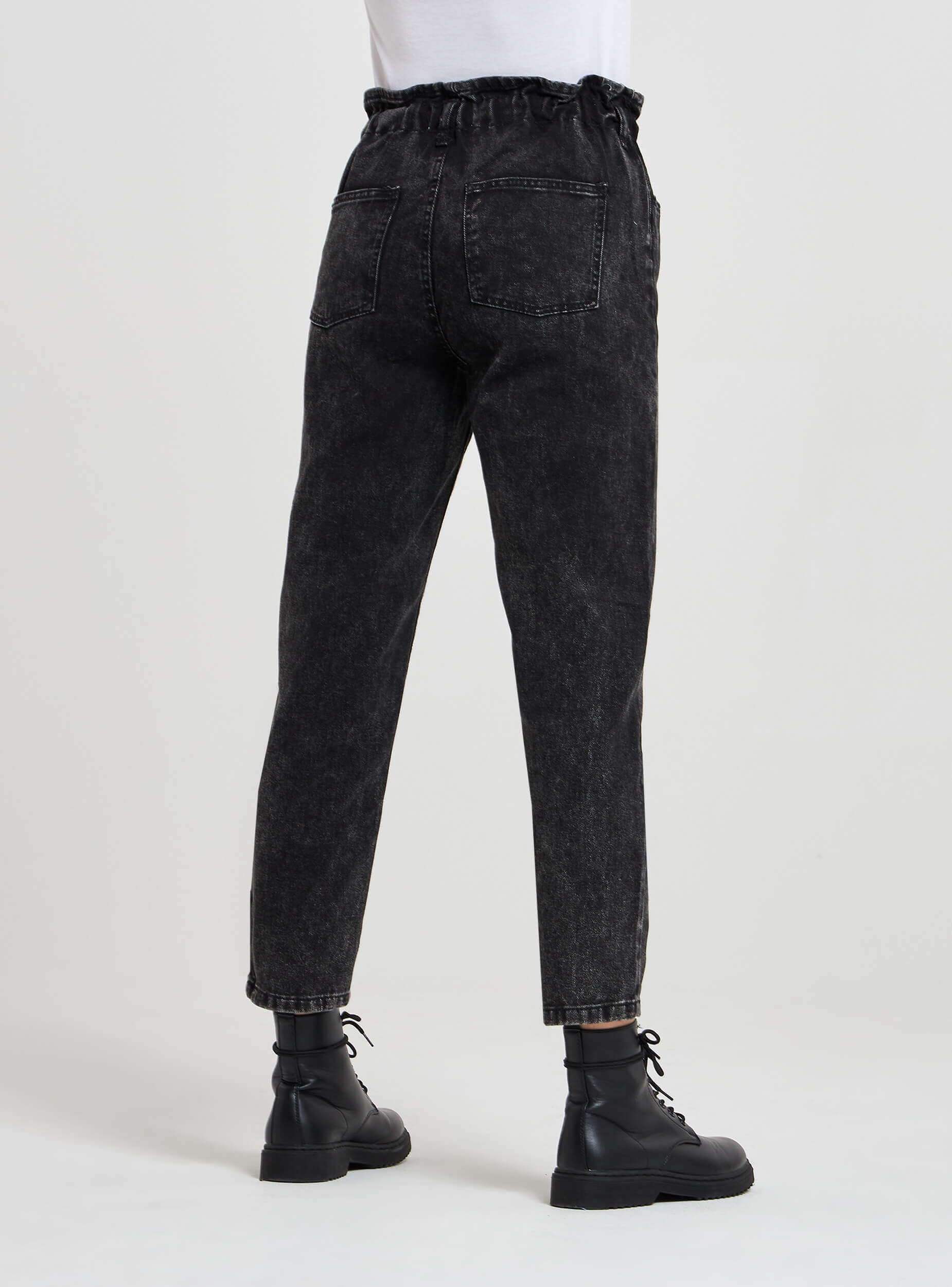 paperbag black pants