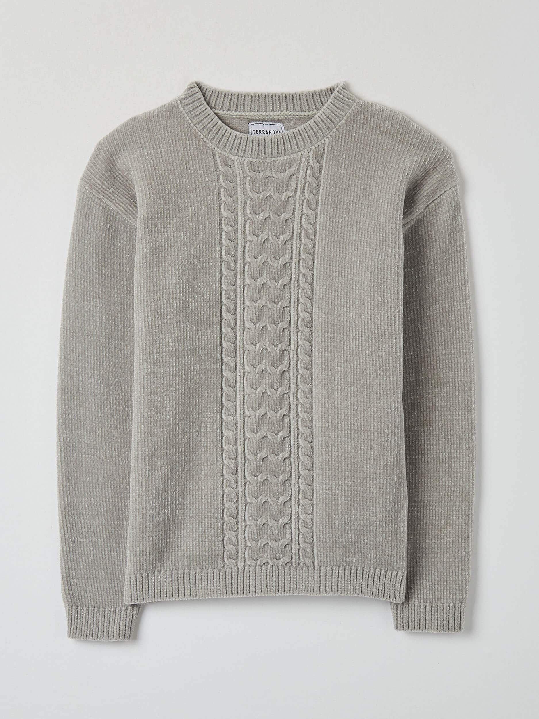 gray chenille sweater