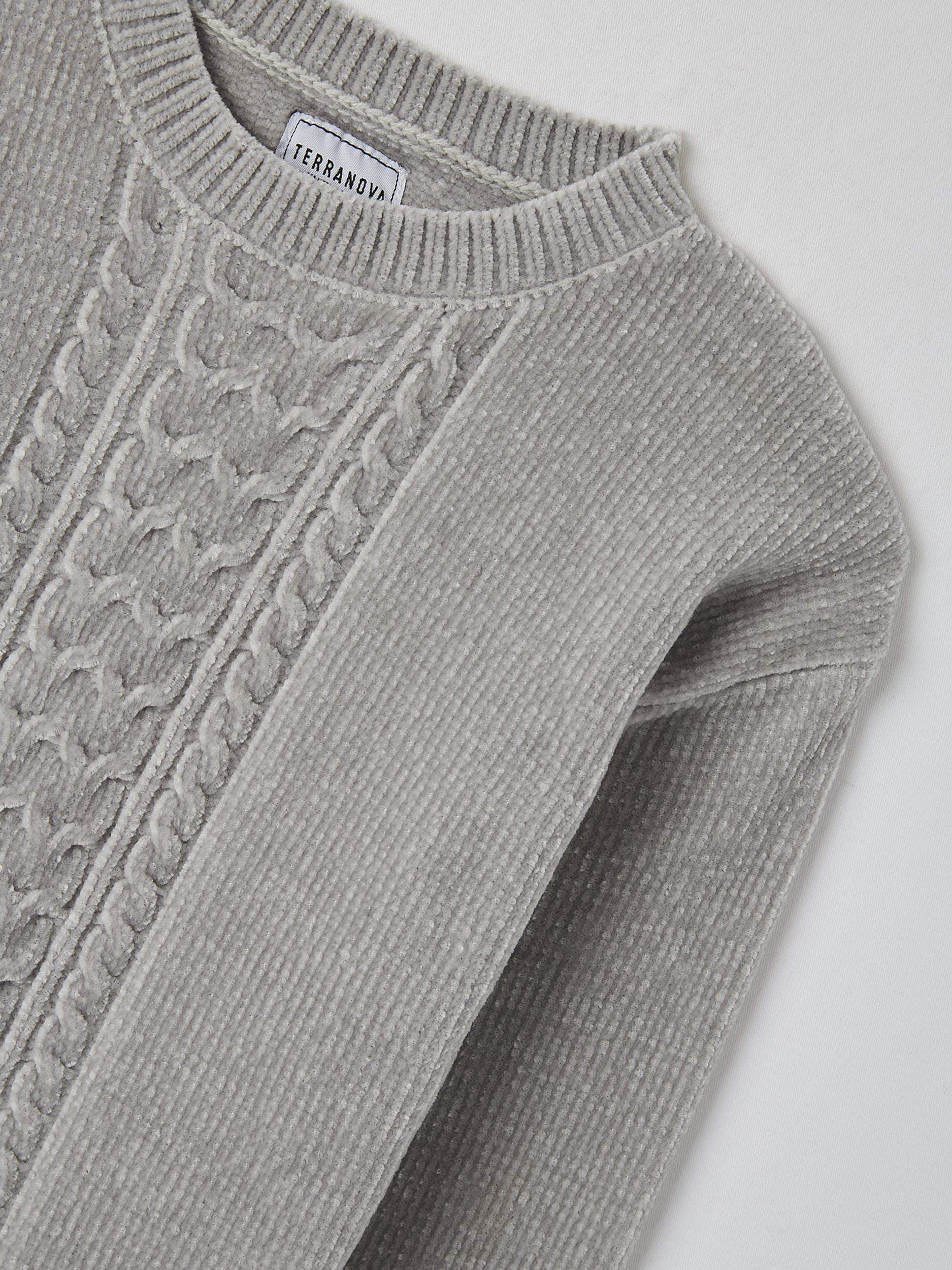 gray chenille sweater