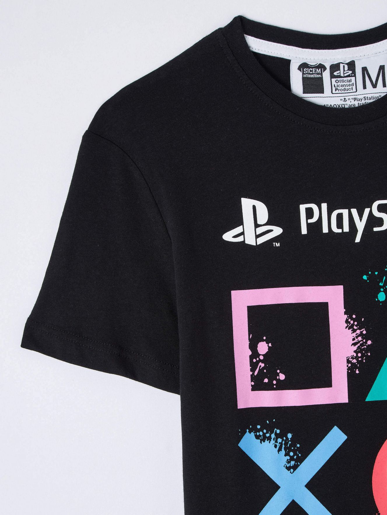 black playstation shirt