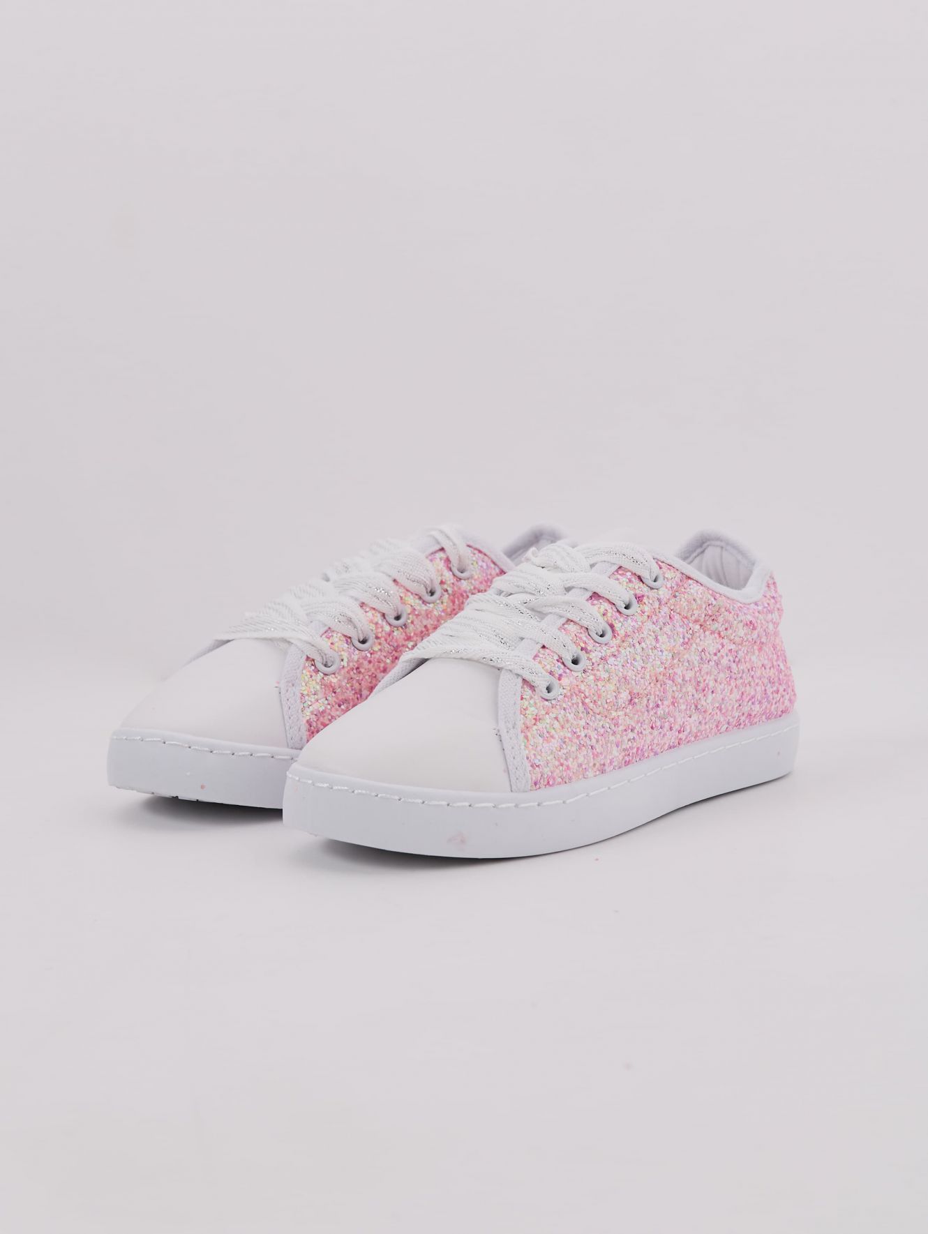 pink glitter trainers