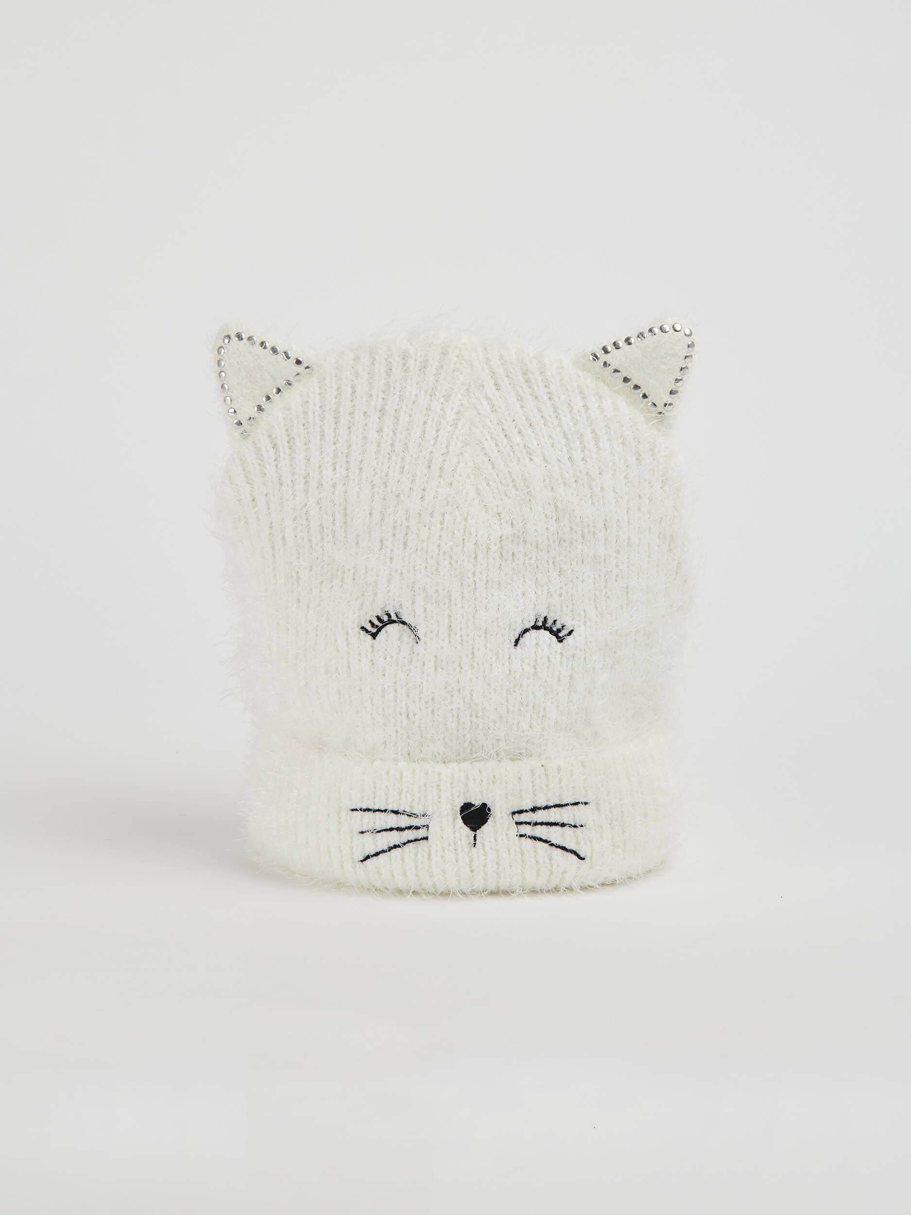 Bonnet Avec Oreilles De Chat Blanc Laine Achetez En Ligne Terranova