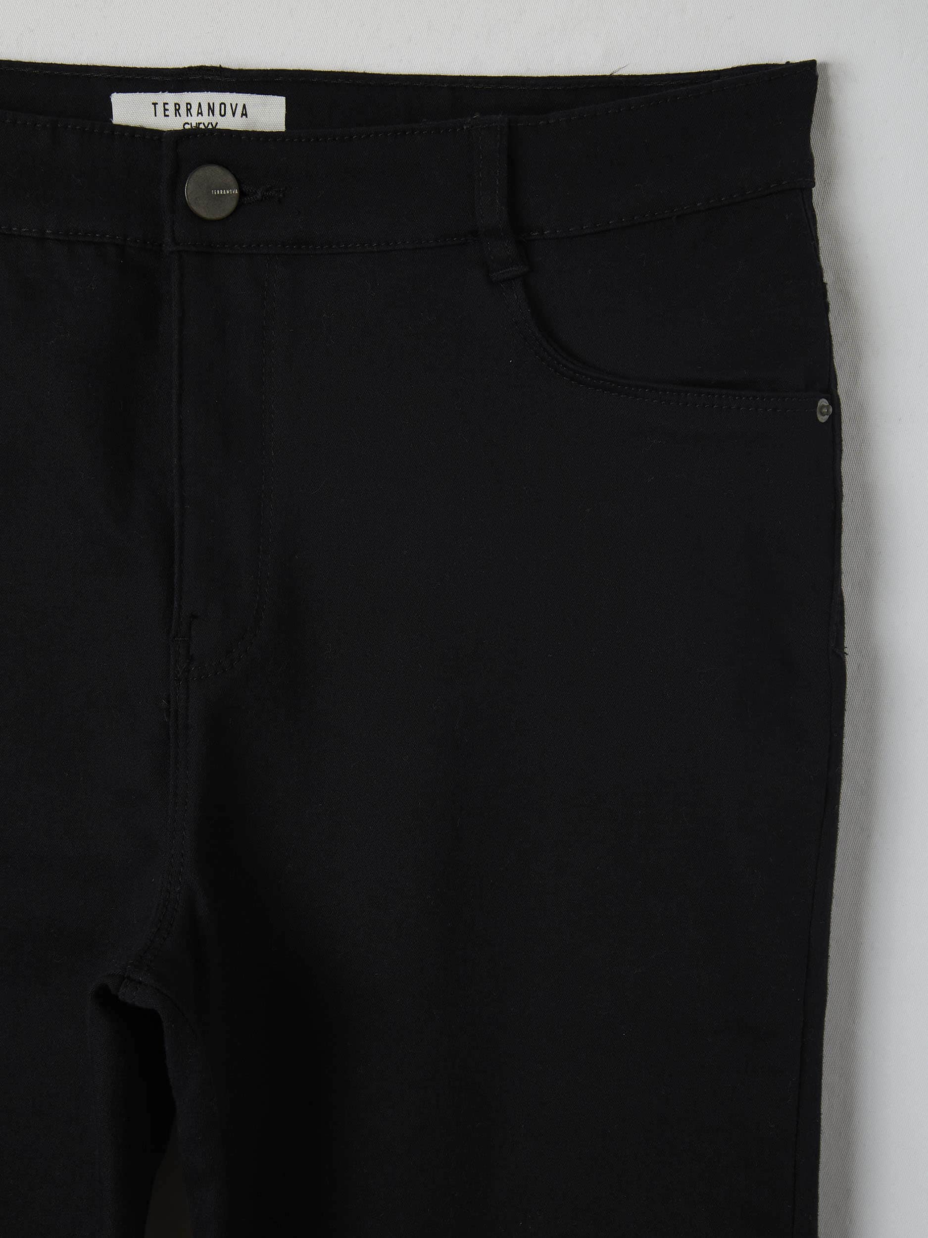 black high waisted skinny trousers