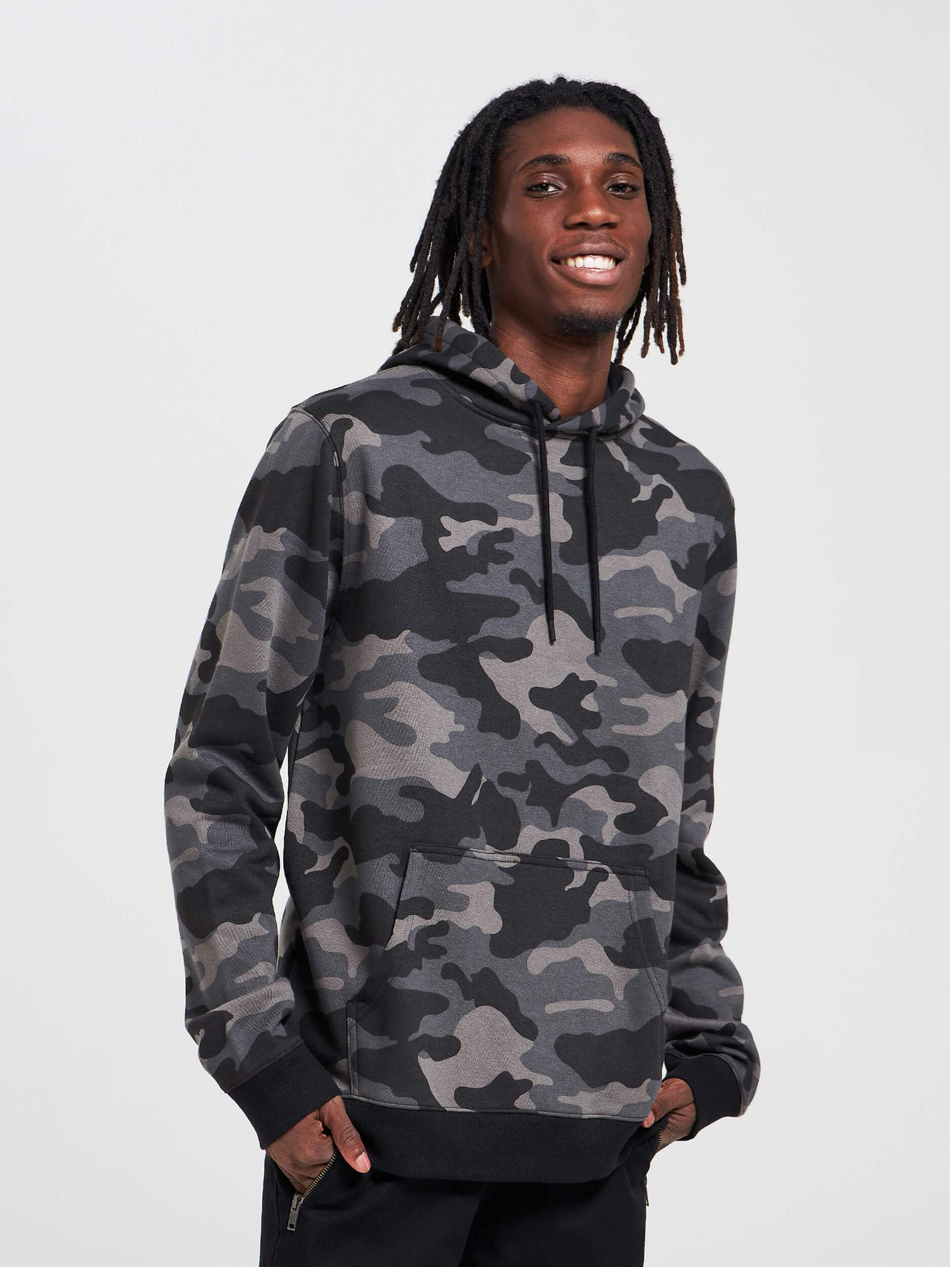 grey camouflage hoodie