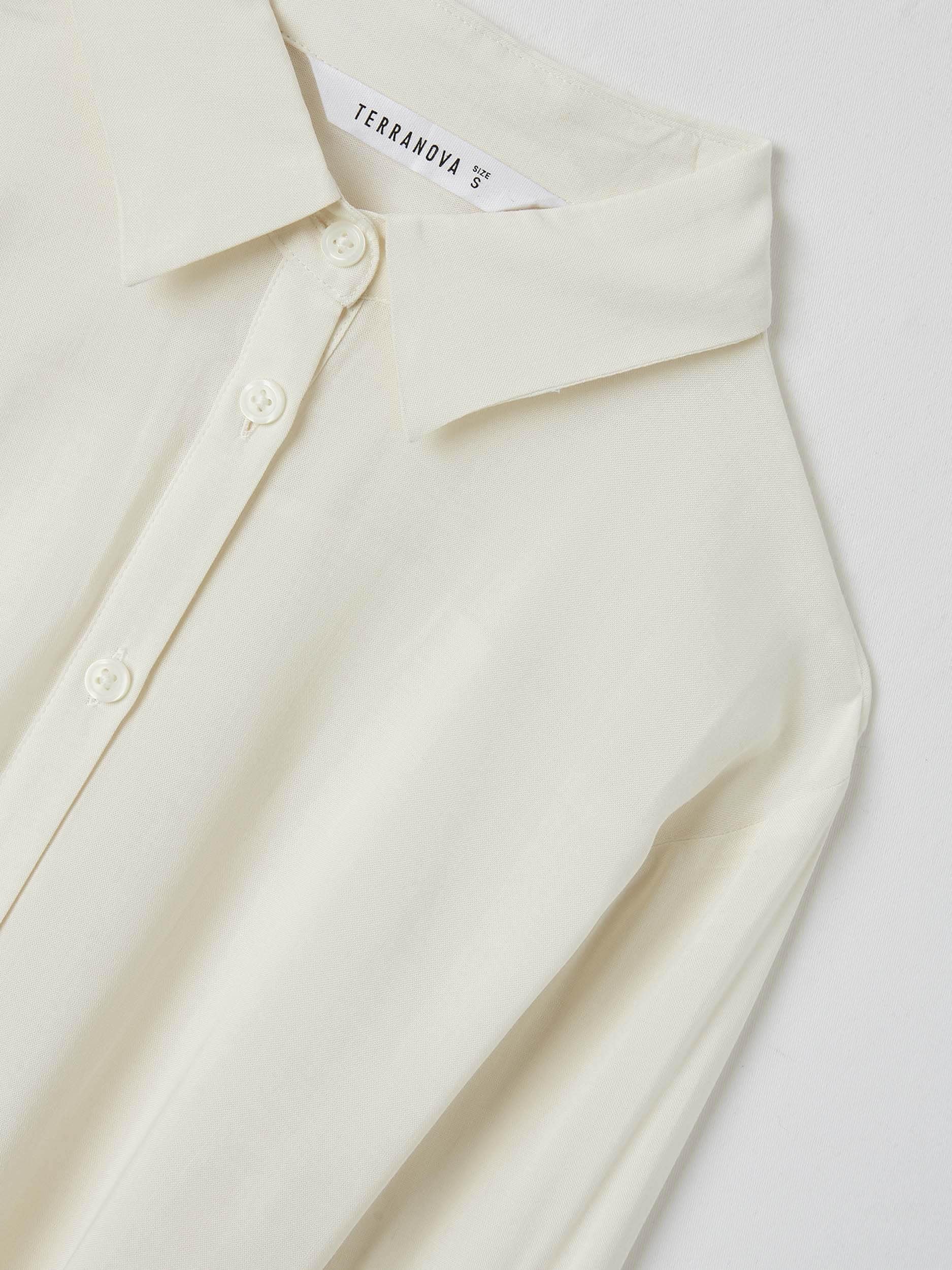 Camicia maxi con cintura Bianco lana - Acquista Online | Terranova