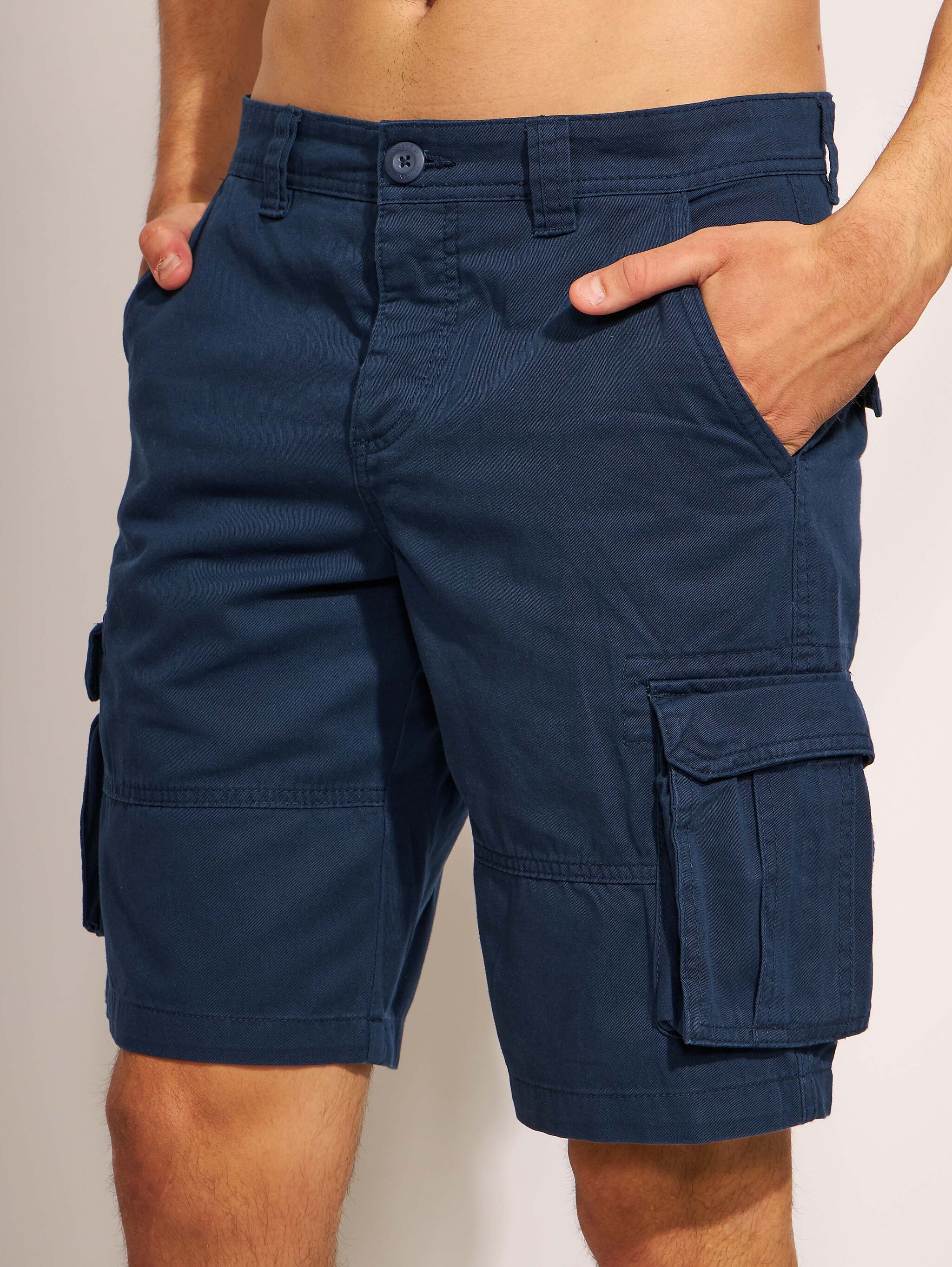 full blue cargo shorts