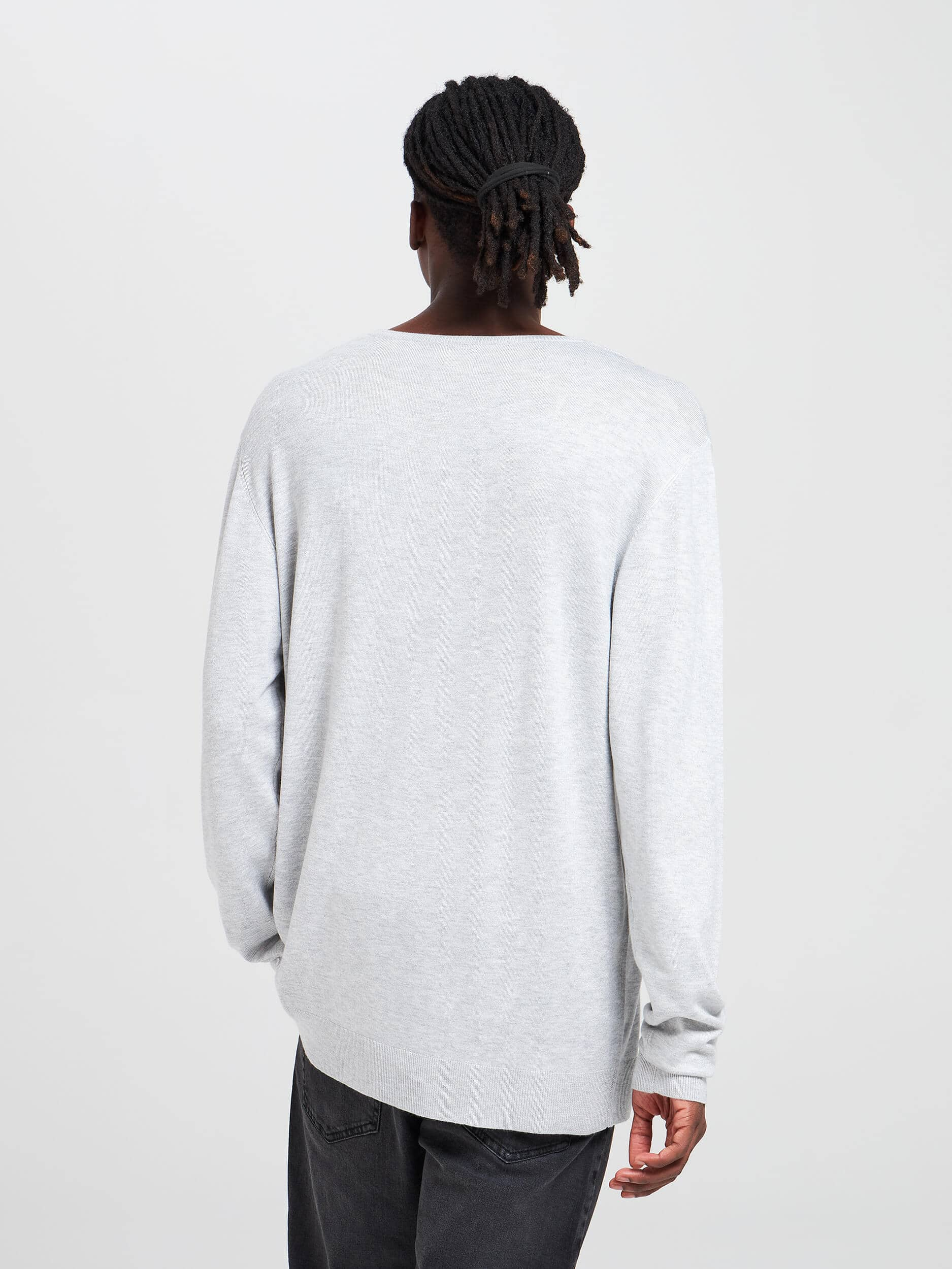 plain black crew neck jumper