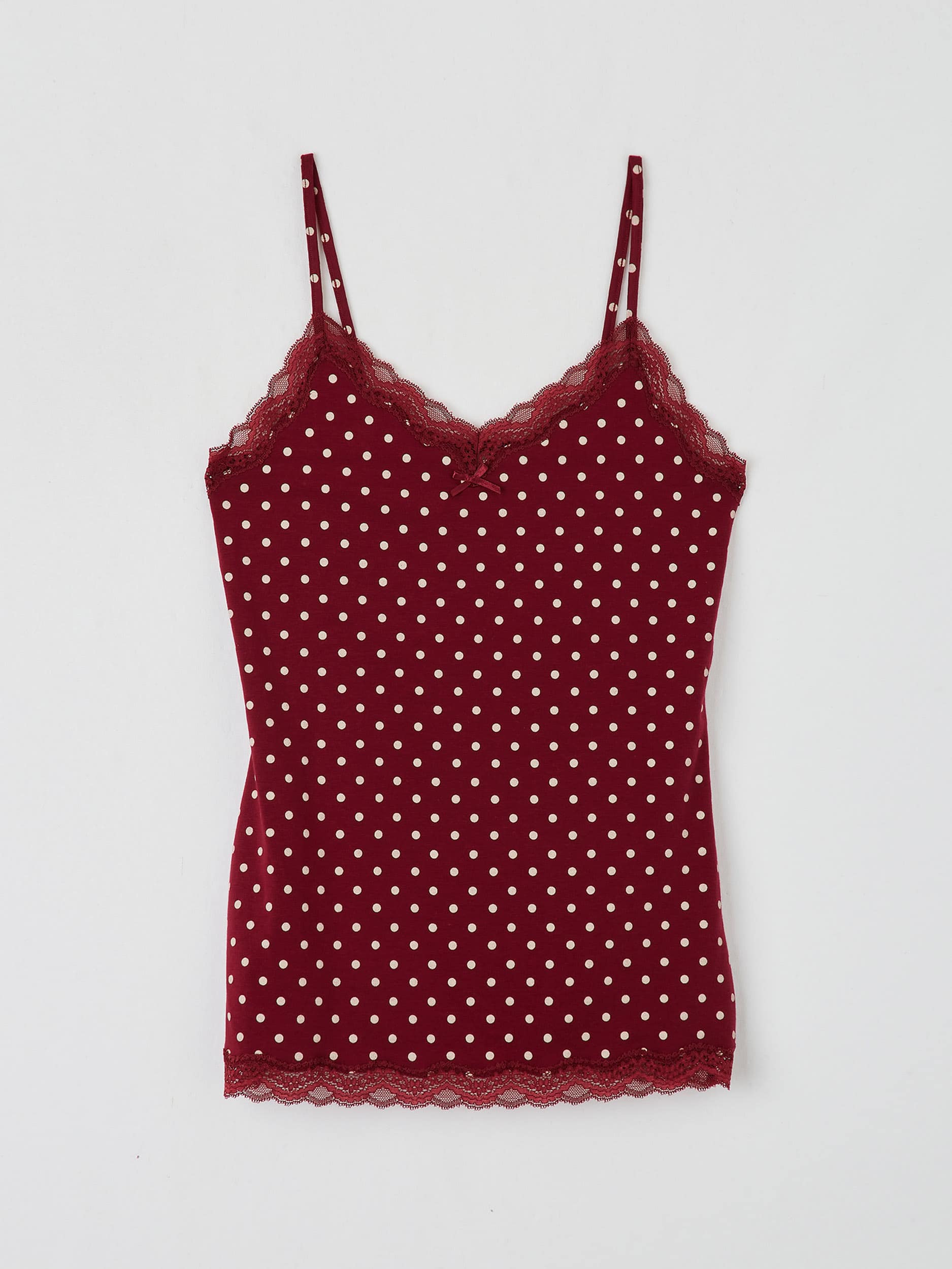 polka dot lace top