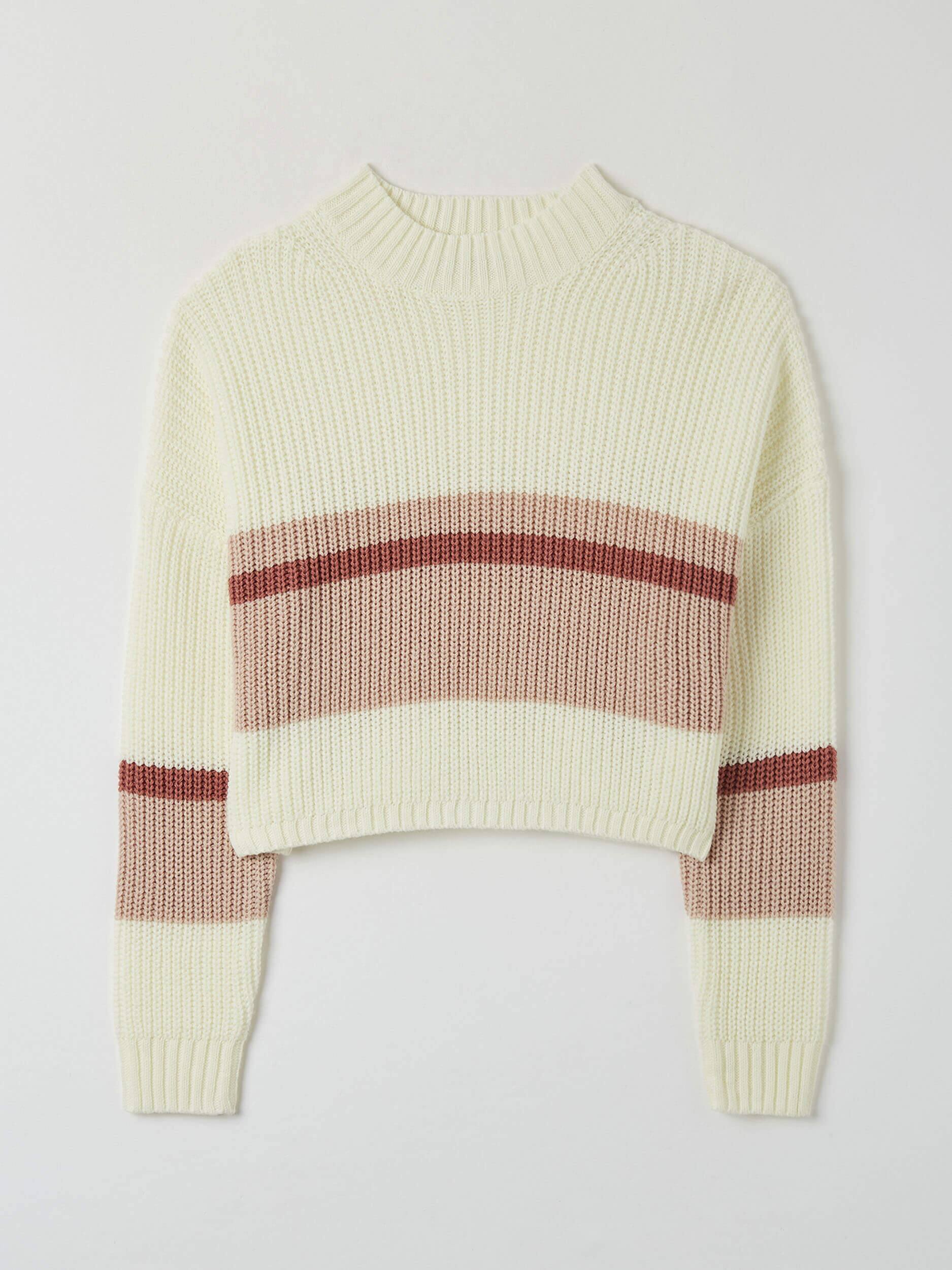 white ribbed mock turtleneck