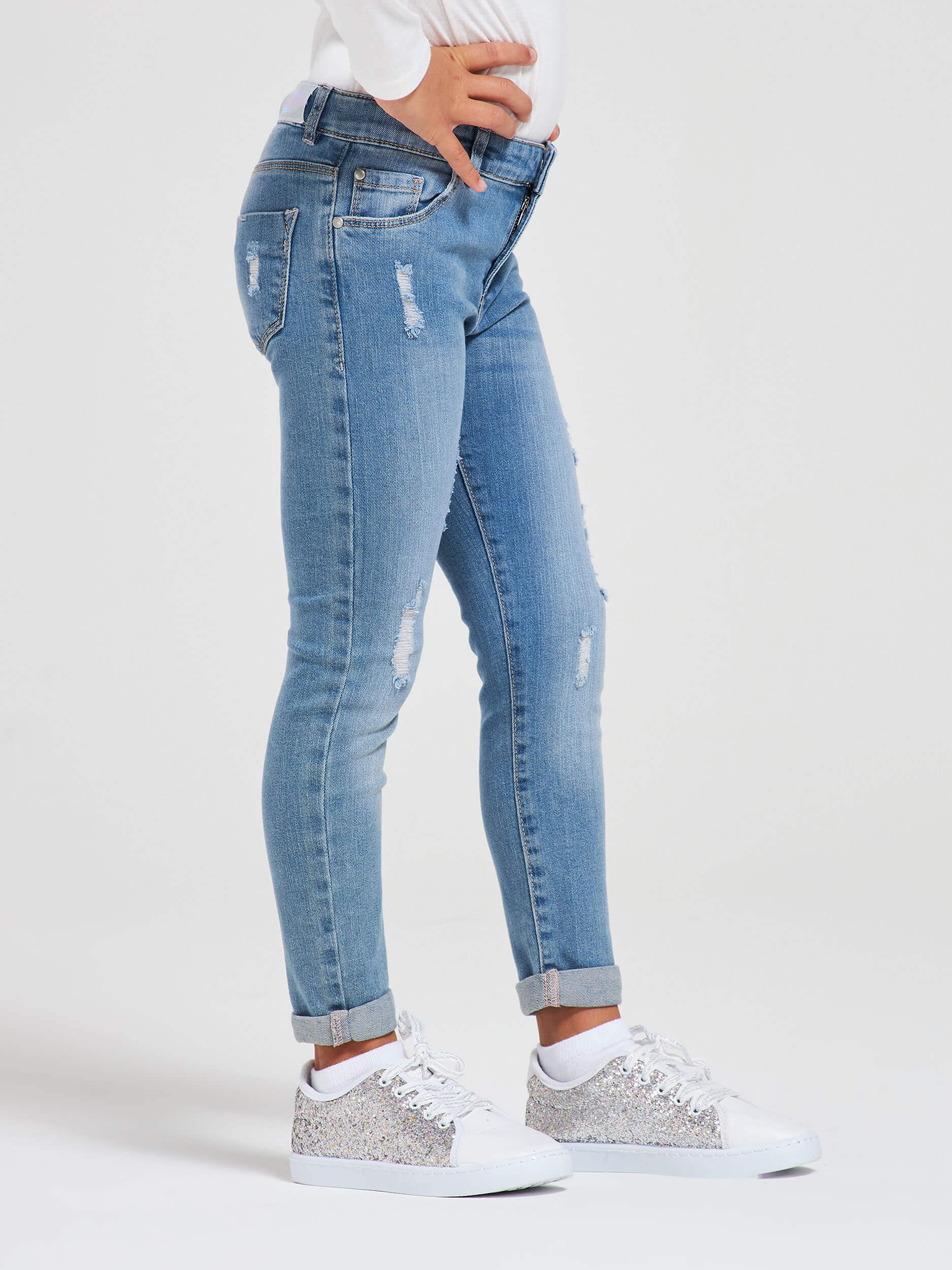 cheap girls ripped jeans