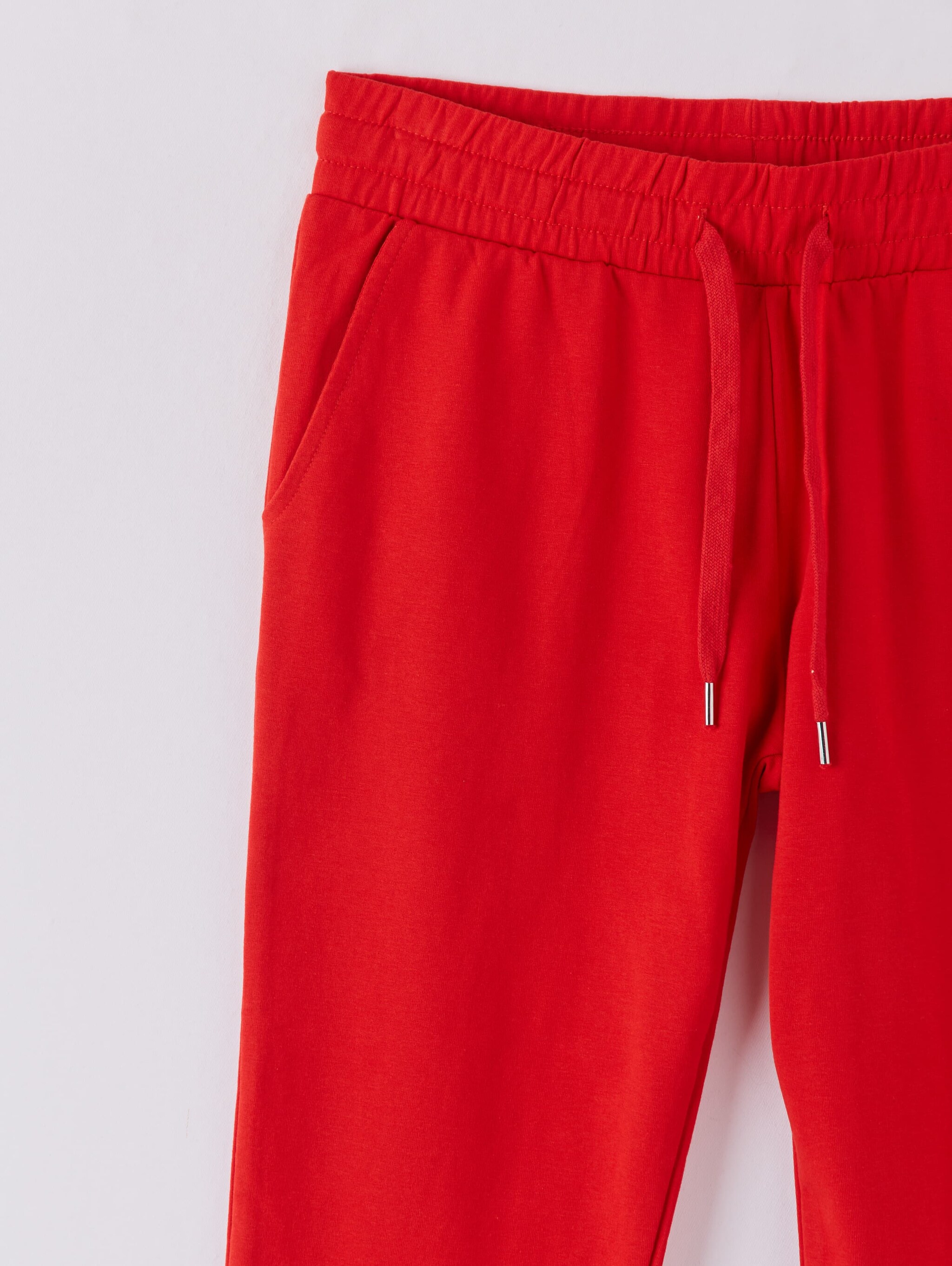 plain red joggers