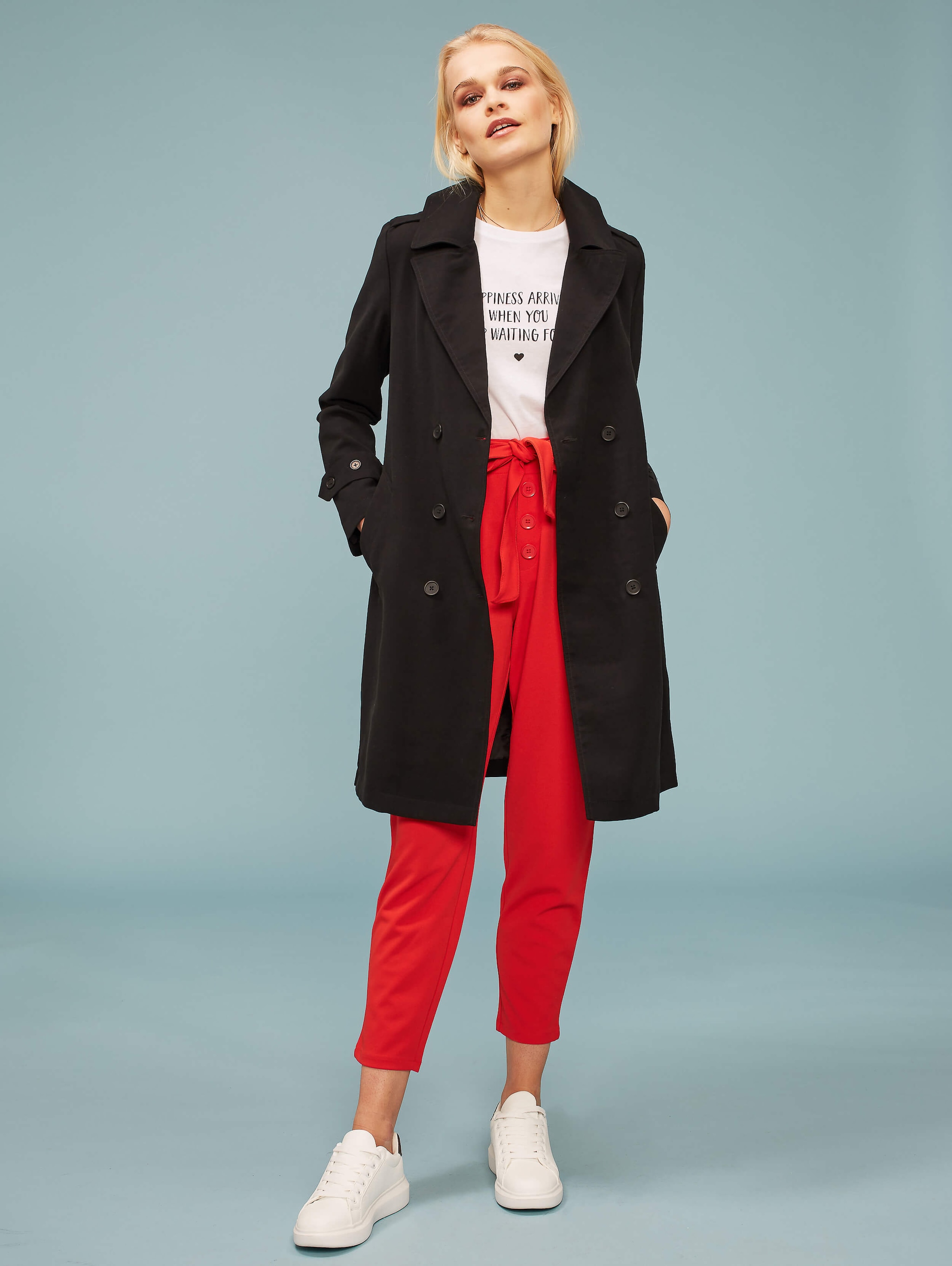 red trench coat cheap