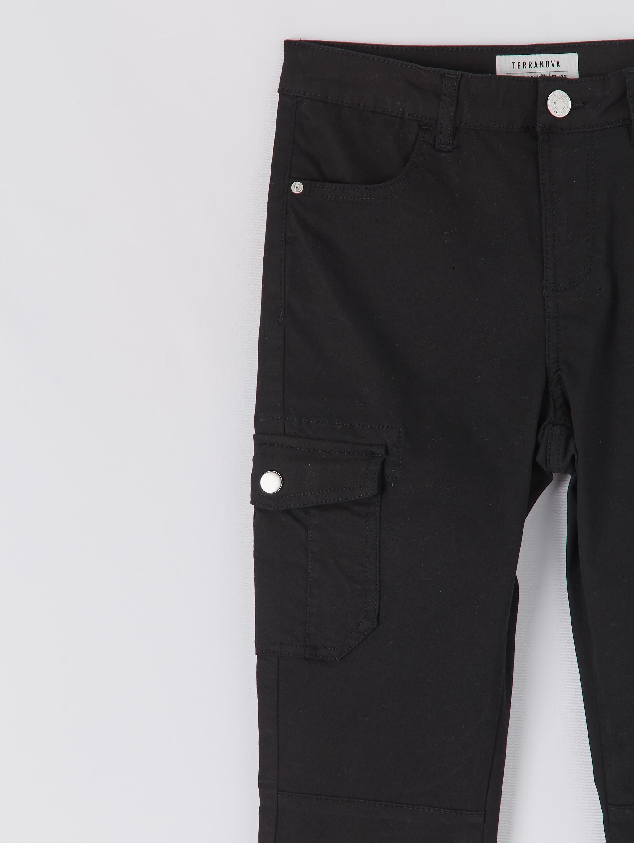 black skinny cargo trousers