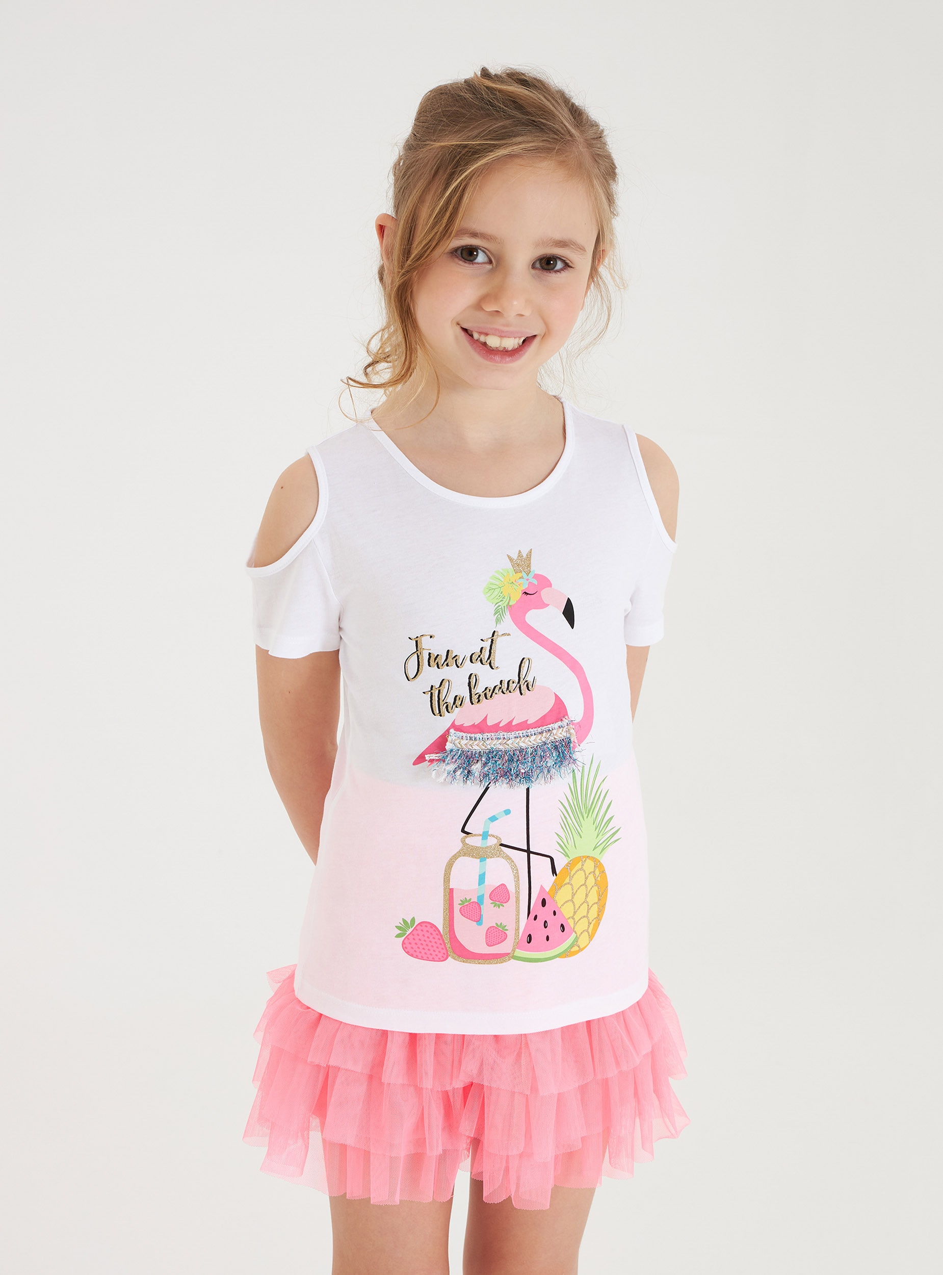 girls flamingo t shirt