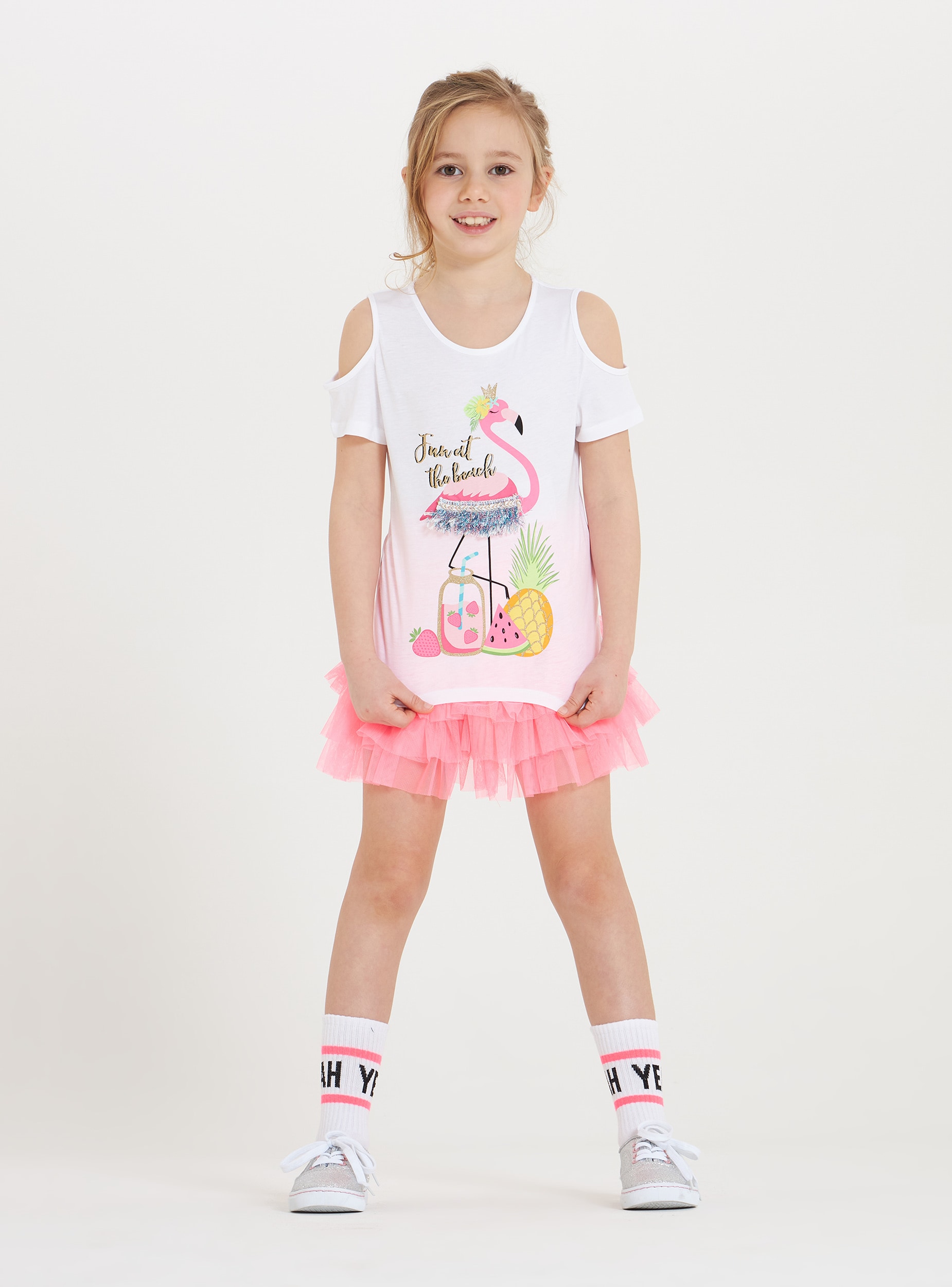 girls flamingo t shirt