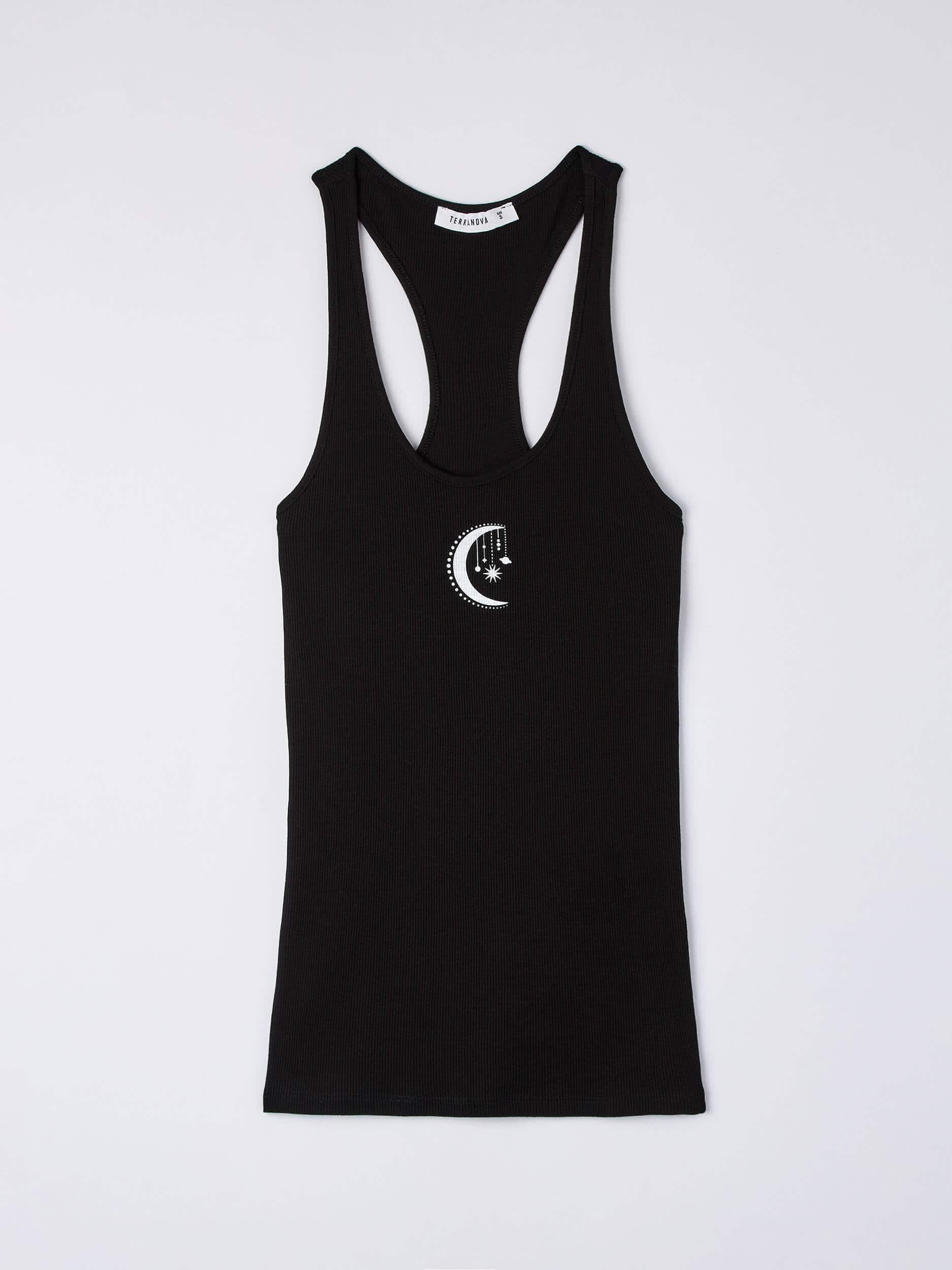 Nero Tank Top With Small Print Buy Online Terranova